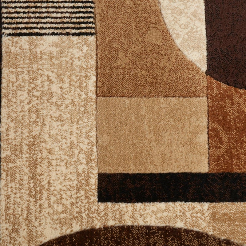 Home Dynamix Tribeca Jasmine Modern Runner Rug, Abstract Brown/Beige 1'9"x7'2" - Image 3